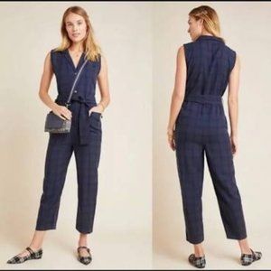 Anthropologie | Plaid Jumpsuit
